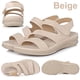 thumbnail image 5 of Sandalias Tacón Plano Planas Casuales Zapatos Cómodos Antideslizantes para Exteriores Mujer, 5 of 9