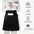 thumbnail image 5 of Unique Bargains Serving Cooking Versatile Waist Apron with Pockets Black, 5 of 7