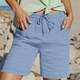 thumbnail image 2 of Womens Shorts Comfy Pull On Shorts Club Airport Looks Travel Hiking Fit Women Straight Leg Casual Pants High Waist Sports Loose Shorts Casual Fashion Pants, 2 of 5