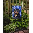 thumbnail image 2 of Carolines Treasures SS4662-FLAG-PARENT Rottweiler Winter Snowflakes Holiday Flag  multicolor, 2 of 2