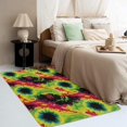thumbnail image 3 of Tie Dye Rugs for Living Room Bedroom - Colorful Rug 4x5 - Swirl Carpet for Home Decor - Washable Non Slip Patterned Indoor Large Area Rug - Soft & Low Pile (ZK&868), 3 of 7