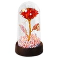 thumbnail image 2 of Forever Rose Flower Valentines Gifts for Her,Birthday Gifts for Women,Valentines Day Flowers Gifts for Mom,Women,Her,Wife,Grandma,Light Up Rose in Glass Dome,Red, 2 of 9