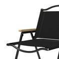 thumbnail image 3 of Silla Plegable DYNWAVEMX para Acampar Soporte de Carga Fuerte Asiento Plegable Ligero Negro, 3 of 8