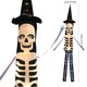 thumbnail image 2 of Adornos colgantes luminosos de Halloween con forma de esqueleto de calabaza y murciélago para colgar en el jardín o en el patio, decoraciones para fiestas, 2 of 9
