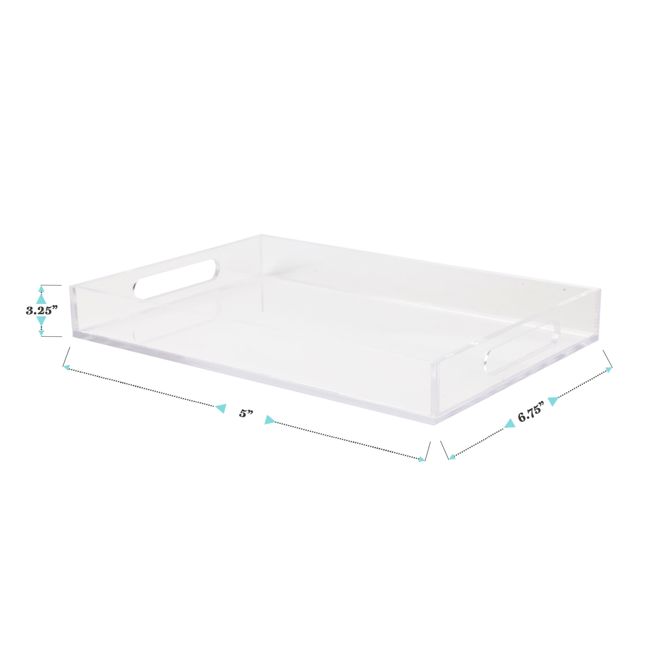 Martha Stewart Brody Acrylic Letter Tray Office Desktop Organizer with Handles, 12.75" x 8.75"