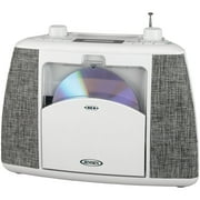 Jensen CD-565 Bluetooth CD/Radio Player, White/Gray