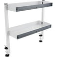 thumbnail image 2 of 16 inch Clamp on Desk Shelf, Desk Extender Side Table, 2 Tier Shelving Unit Above or Under Desktop, Clamp On Desk Organizer Shelving Unit for Home Office, 2 of 9