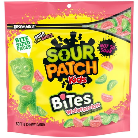 SOUR PATCH KIDS Bites Watermelon Soft & Chewy Gummy Candy, 12 oz