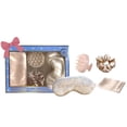 thumbnail image 1 of Holler & Glow Bedtime Basics - Juego de accesorios básicos para dormir, edición limitada, antifaz para dormir, coletero de seda, masajeador para el crecimiento del cabello, cuero cabelludo, funda de a, 1 of 5
