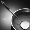 thumbnail image 2 of Wok Spatula & Ladle, 304 Stainless Steel Utensils Set with Long Wooden Handle Heat Resistant, 14-15 Inch Ladle and Spatula Set for Cooking, 2 of 7