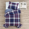 thumbnail image 4 of Grayson Farmhouse Plaid Reversible Quilt Navy/Red 3Pc Set Full Queen, 4 of 11