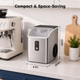 thumbnail image 6 of SIMZLIFE Countertop Nugget Ice Maker, 35 Lbs/24H Soft Chewable Pellet Ice, Ready in 7 Minutes, Self-Cleaning Ice Machine, Stainless Steel, 6 of 10