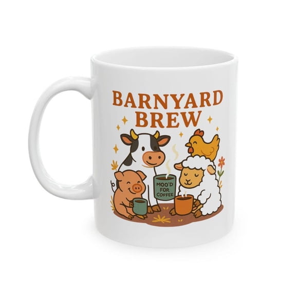 Farm Animal Coffee Mug Funny Cow, Pig, S1Heep, Chicken - Critter Sips