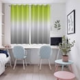 thumbnail image 5 of Green Gray Ombre Kitchen Curtains 72 Inch Length, Modern Gradient Abstract Art Grommet Top Bedroom Living Room Curtains, Light Filtering Cafe Curtain Drapes 2 Panels Set 104''x72'', 5 of 9