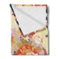 thumbnail image 2 of Japanese Soft Flannel Fleece Throw Blanket, Traditional Kimono Motifs Composition Floral Patterns Vintage Artwork, Cozy Plush for Indoor and Outdoor Use, 60" x 80", Multicolor, by Ambesonne, 2 of 5