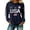 Navy#4035FF, variant on AHMOMEI Women's 250 Anniversary USA Shirt 1776-2026 USA 250th Anniversary Long Sleeve Waffle Knit 4th of July Women Sweatshirt