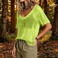 thumbnail image 4 of Admvng Womens Casual Tops Mesh Round Neck Short Sleeve Summer Loose Fit Blouses, 4 of 7