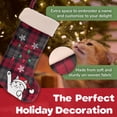 thumbnail image 4 of BambooMN 1 Pc Set 18" Classic Hand Embroidered Sequined Cute Animal Christmas Stocking,&nbsp;21 Christmas Tree Cat, 4 of 5