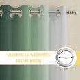 thumbnail image 6 of Green Grey Ombre Kitchen Curtains Window Panels, Farmhouse Gradient Minimalist Insulated Window Treatment Curtain, Grommet Curtains for Bedroom/Living Room/Bathroom, 2 Piece 42"Wx54"L, 6 of 8