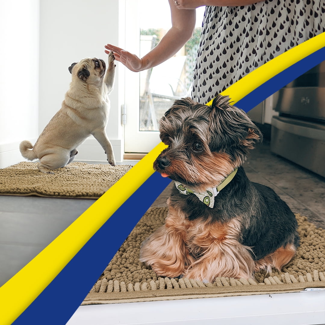 Muddy Mat® | Super Absorbent Door Mat Indoor, Microfiber Quick Dry Chenille Entryway Rug, Non-Slip Front Door Mat, Indoor Mats for Entryway, Machine Washable Pet Rug, Beige 28"x18"