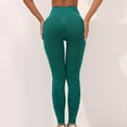 thumbnail image 4 of HOMBOM Womens High Waisted Leggings Fall Activewear Green Stretch Pants for Ladies Compression S, 4 of 5
