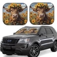 thumbnail image 1 of Fotbe Cute Cow Sunflower Crown A Juego de 2 Piezas de Parasoles para Parabrisas | Bloqueador Solar para Auto | Accesorios Plegables para Protección Solar Interior-Large, 1 of 6