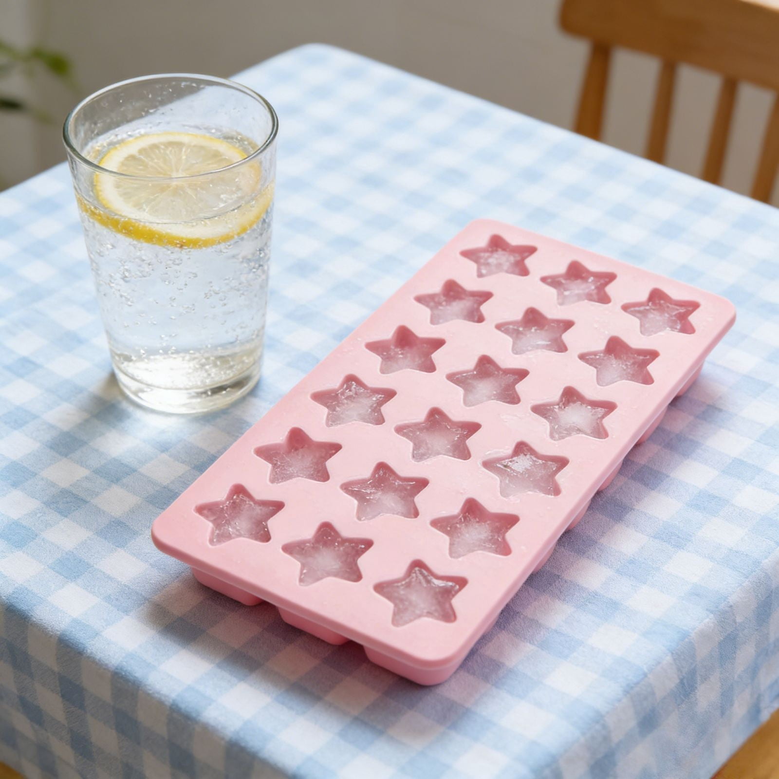 UJMNHYGT Ice Cube Trays Easy Release, Flexible Silicone Ice Cube Molds with Removable Lid, Reusable Freezer Ice Trays Stackable for BPA Free