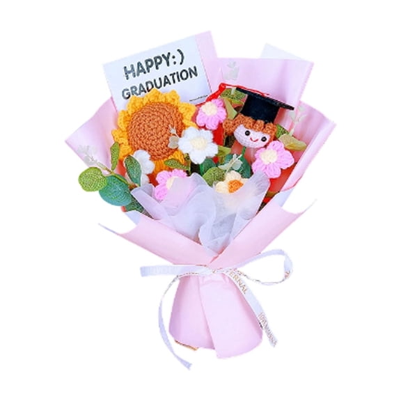 Hand Woven Bouquet Of Sunflowers And Girl Class 2026 Graduation For Her And His Graduation Celebration Event Party
