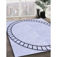 thumbnail image 3 of Ahgly Company Machine Washable Indoor Round Transitional Lavender Blue Area Rugs, 6' Round, 3 of 7