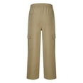 thumbnail image 4 of Plebaso Men's Cargo Pants Elastic Waist Casual Cotton Pants Lightweight Outdoor Work Hiking Trousers, 4 of 9