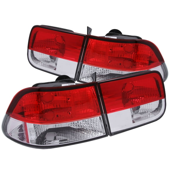 ANZO USA 221222 Tail Light Assembly Fits select: 2000 HONDA CIVIC EX, 1999 HONDA CIVIC SE