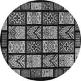 thumbnail image 1 of Ahgly Company Indoor Round Abstract Gray Modern Area Rugs, 4' Round, 1 of 4