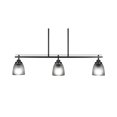 thumbnail image 1 of Odyssey 3 Island Light Shown In Matte Black Finish With 5" Clear Ribbed Glass, 1 of 1