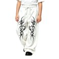 thumbnail image 2 of KHONTS Kids Boys Girls Wide Leg Sweatpants Y2k Gothic Baggy Sweat Pants High Waisted Pants,Size 4-15 Years, 2 of 5