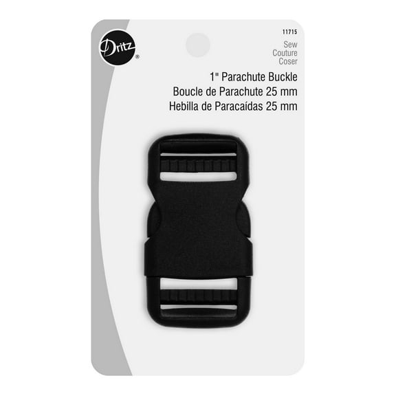 Hello Hobby 1" Plastic Parachute Buckle, Black