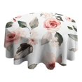 thumbnail image 4 of Pioneer Flower Floral Print Pattern Round Tablecloth 60"x60",Wrinkle Wipeable Table Cloth for Kitchen Dining Room Picnic Patio Party, 4 of 6