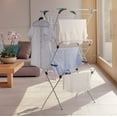 thumbnail image 2 of 3 Tier Plus Indoor and Outdoor Portable Clothes Drying Rack - Collapsible Laundry Air Dryer with 69 ft. of Hanging Space - Silver, 2 of 9