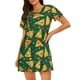 thumbnail image 1 of Fotbe Pizza Bata de Dormir para Mujer con Estampado, Camisón de Algodón de Manga Corta, Ropa de Dormir Casual, 1 of 6