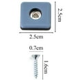 thumbnail image 7 of 60Pcs Furniture Sliders for Carpet PTF Furniture Glides Screw-in Square Furniture Moving Slider 25mm with Screws,60 x Sliding pad 60 x Screws,blue-gray & black, 7 of 7