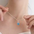 thumbnail image 4 of (Clearance) BNNG Ladies' Necklace Pendant,Teardrop Necklace Birthday Stone Necklace Pendant Jewelry Anniversary Valentines Gift For Mom Wife Friend (Blue/Clear 45.72 Cm), 4 of 9