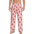 thumbnail image 2 of Goofa Strawberry Printed Soft Pajama Pants for Men, Wide Leg Comfy Casual Lounge Yoga Pants-Small, 2 of 9
