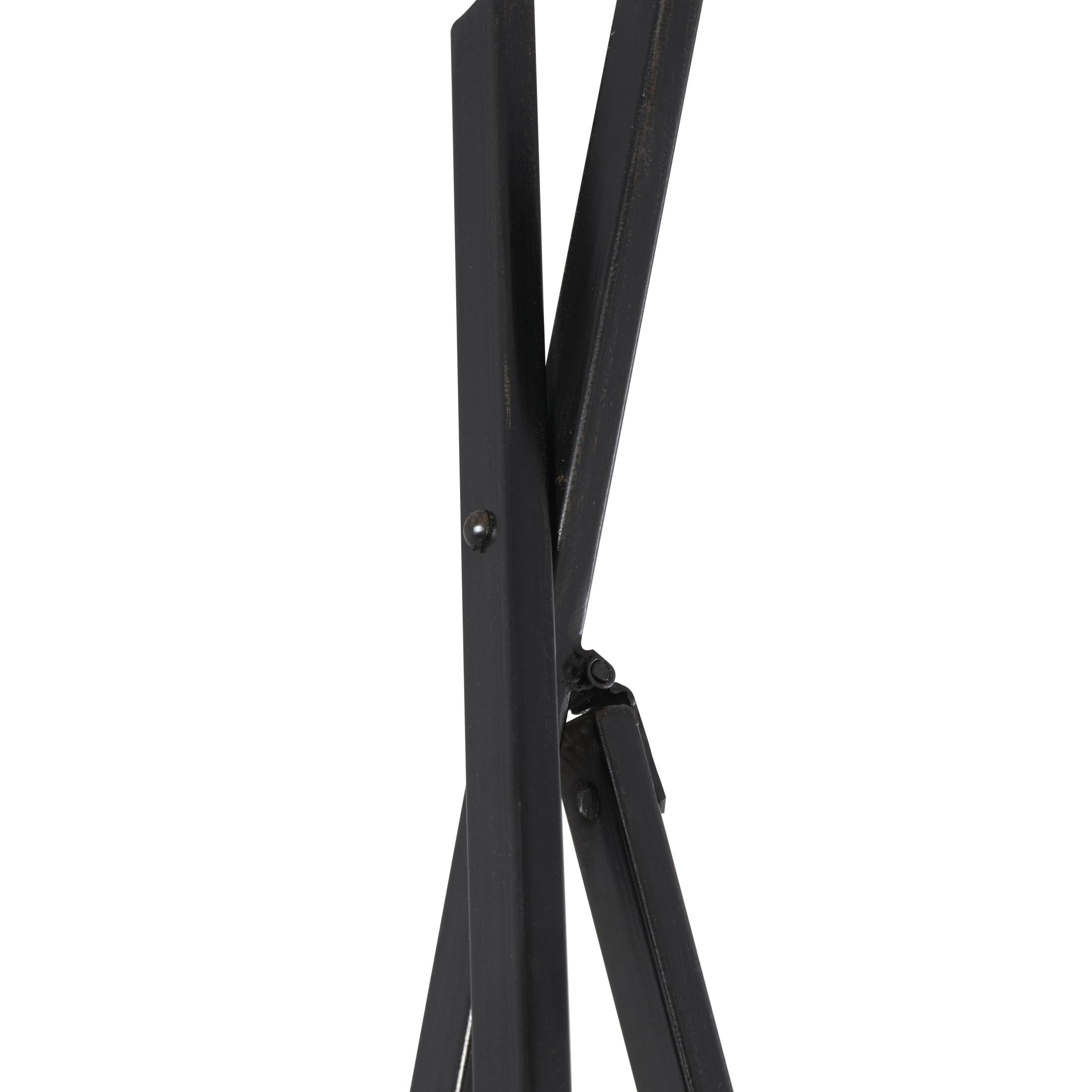 DecMode 22" x 67" Black Metal Tall Adjustable Floor 2 Tier Easel, 1-Piece