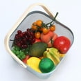 thumbnail image 4 of facefd Steel Storage Basket Metal Fruit Basket with Handle Kitchen Food Container Olive Green, 4 of 4