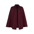 thumbnail image 3 of DxhmoneyHX Men's Halloween Short Cape Cloak Loose Lapel Collar Vintage Outerwear Fashion Costume for Festival Party, 3 of 8