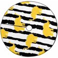 thumbnail image 1 of FMSHPON Yellow Elephants Silhouette Xmas Christmas Tree Skirt Stand Mat for Holiday Party Decoration Indoor Outdoor 48 inches, 1 of 3