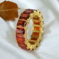thumbnail image 3 of Baguette Cut Garnet Weedidng Band Women Eternity Matching Band Yellow Gold Anniversary Jewelry Birthday Promsie Gift For Love, 3 of 3