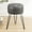 Grey, variant on Faux Leather Vanity Stool Chair for Makeup Room, 19” Height, Tufted Vanity Chair with Metal Legs, Modern Foot Stool Ottoman for Bedroom, Living Room