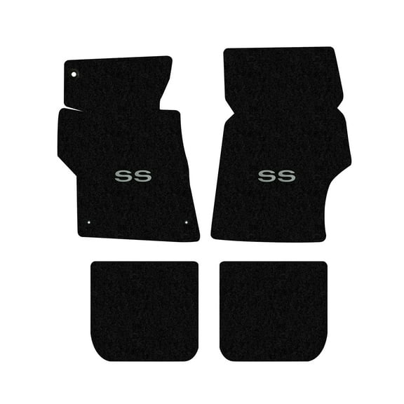 Lloyd Mats LogoMat 4PC Premium Carpet Floor Mats for 1966-1967 Chevrolet Chevelle & Malibu, Black