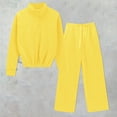 thumbnail image 2 of LEKODE Sweat Pants and Hoodie Set Women Matching Sweat Set Two Piece Tracksuit for Women 2 Piece Matching Summer Pant Color Sport Suit and Hooded Suits Sets Summer Work Outfits for Women Yellow Xl, 2 of 3