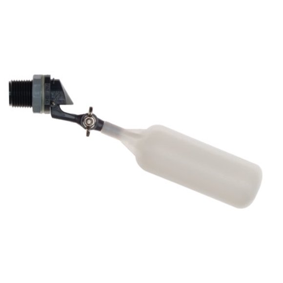Kerick Valve MA052 Valve de Flotteur Mini en PVC, Montage sur Réservoir, Bras Réglable, 1,5 gpm à 60 psi, Mâle 1/2 Pouces NPT